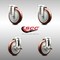 Service Caster 5 Inch 316SS Maroon Polyurethane Wheel Swivel Bolt Hole Caster Brakes SCC, 2PK SCC-SS316BH20S514-PPUB-MRN-2-TLB-2 - alternate 5